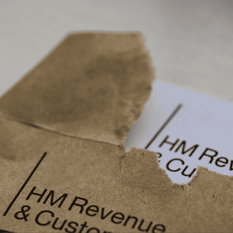 employee benefits - image depicts an opened letter from HMRC regarding a tax issue.